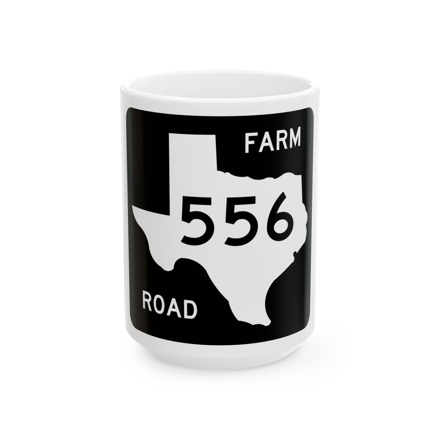 Texas FM 556 (Texas) (Road Sign) White Coffee Mug-15oz-Go Mug Yourself