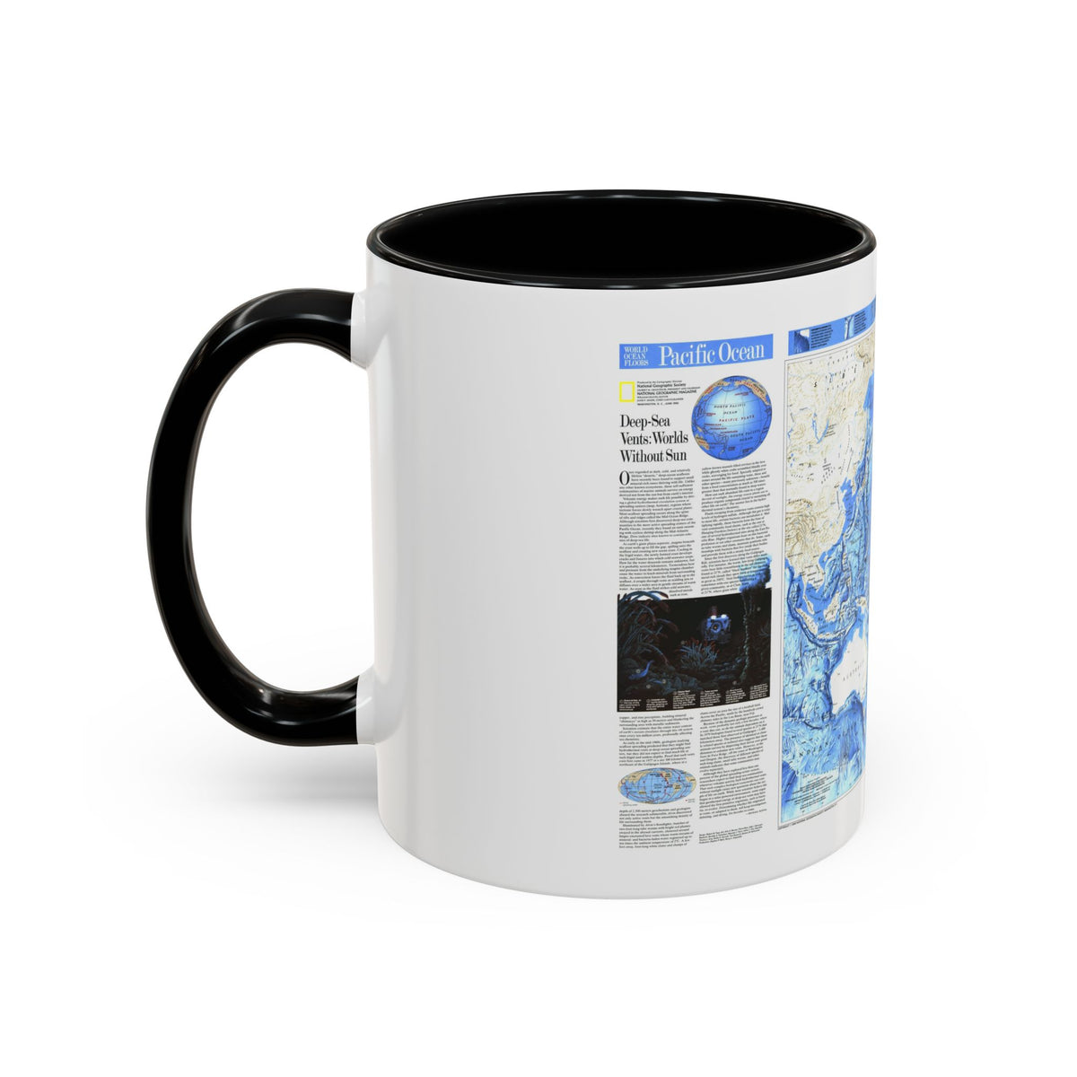 Pacific Ocean (1992) (Map) Accent Coffee Mug