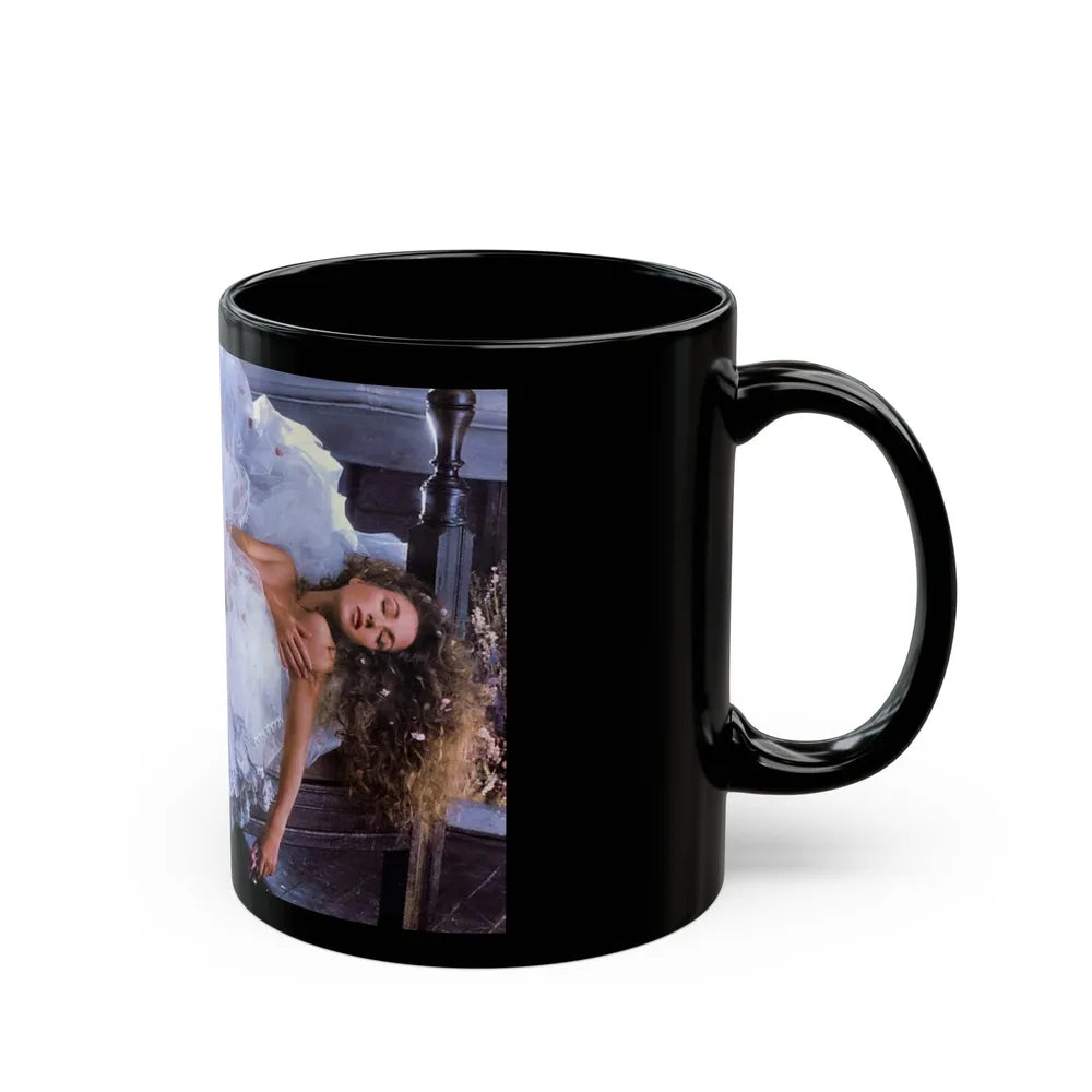 Jane Seymour #83 (Vintage Female Icon) Black Coffee Mug-Go Mug Yourself