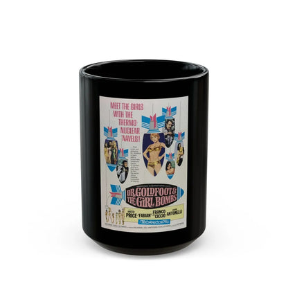 DR. GOLDFOOT AND THE BIKINI BOMBS 1966 Movie Poster - Black Coffee Mug-15oz-Go Mug Yourself