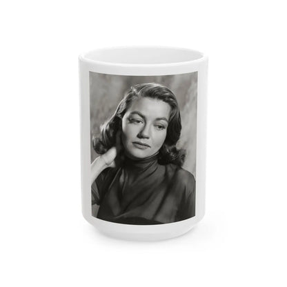 Dorothy Malone #32 (Vintage Female Icon) White Coffee Mug-15oz-Go Mug Yourself