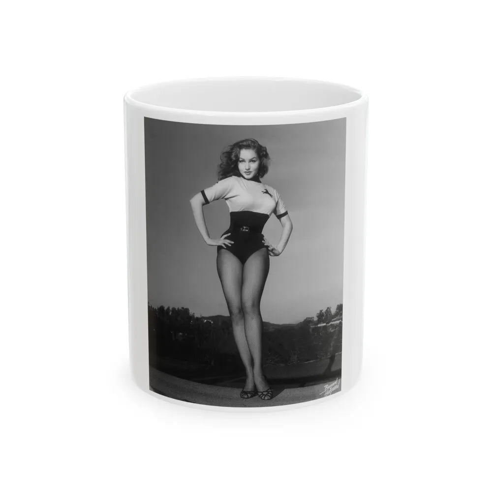 Julie Newmar #12 (Vintage Female Icon) White Coffee Mug-11oz-Go Mug Yourself