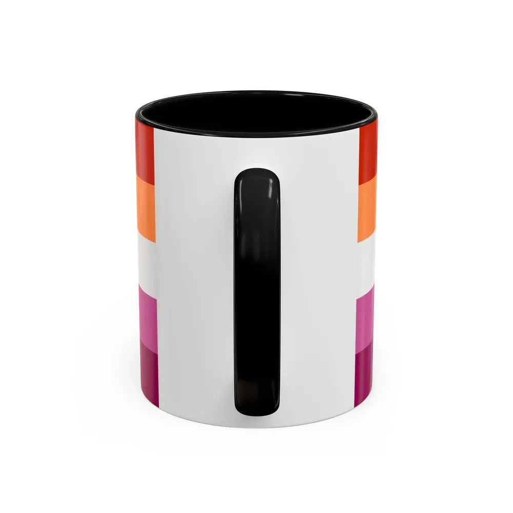 Lesbian 3 Pride Flag - Accent Coffee Mug-Go Mug Yourself