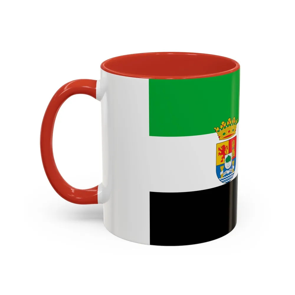 Flag of Extremadura Spain - Accent Coffee Mug-Go Mug Yourself