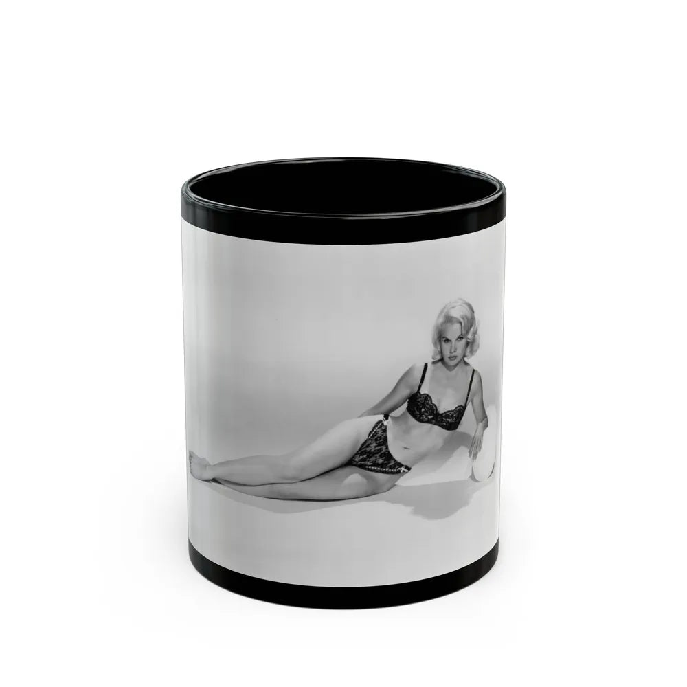 Carroll Baker #23 (Vintage Female Icon) Black Coffee Mug-11oz-Go Mug Yourself