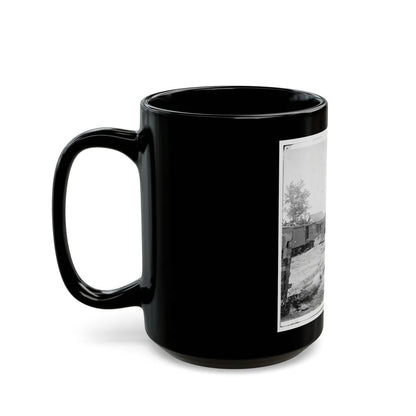 Catlett's Station, Va. The Station With U.S. Military Railroad Boxcars And Soldiers (U.S. Civil War) Black Coffee Mug-Go Mug Yourself