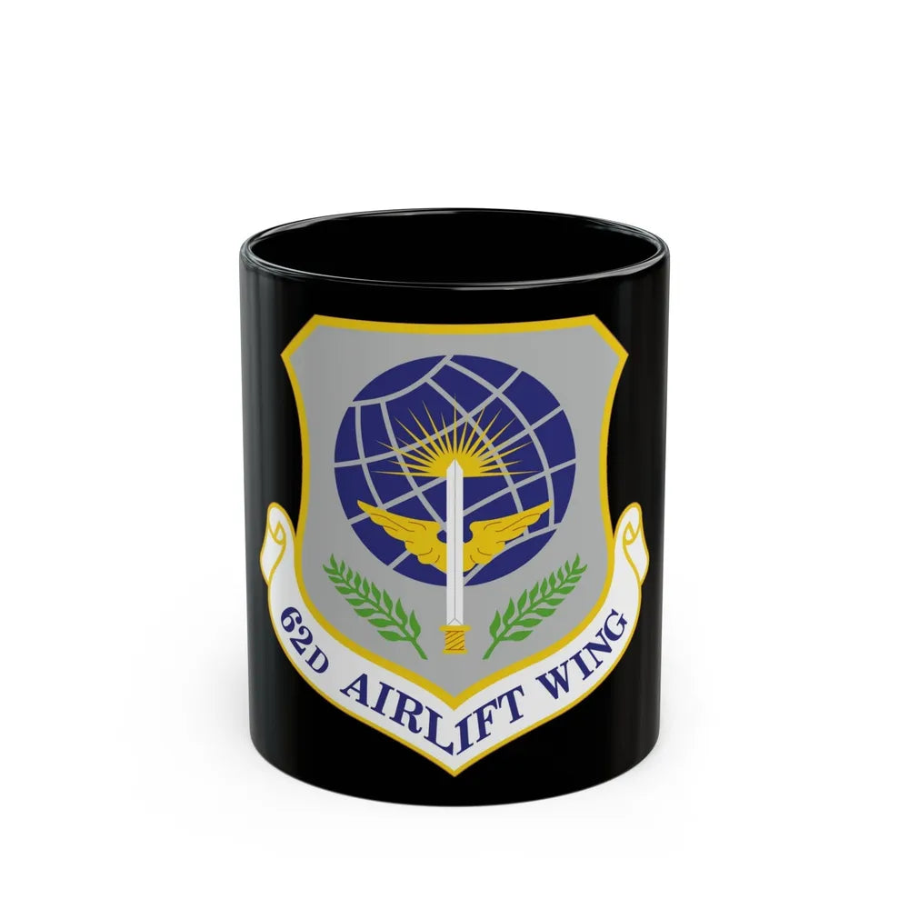 62d Airlift Wing (U.S. Air Force) Black Coffee Mug-11oz-Go Mug Yourself