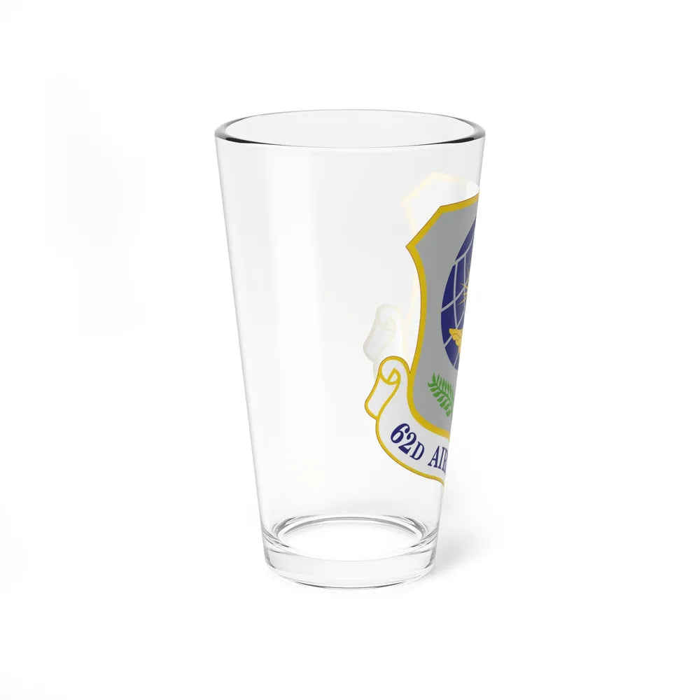 62d Airlift Wing (U.S. Air Force) Pint Glass 16oz-Go Mug Yourself