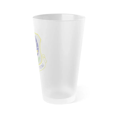 62d Airlift Wing (U.S. Air Force) Frosted Pint Glass 16oz - Go Mug Yourself