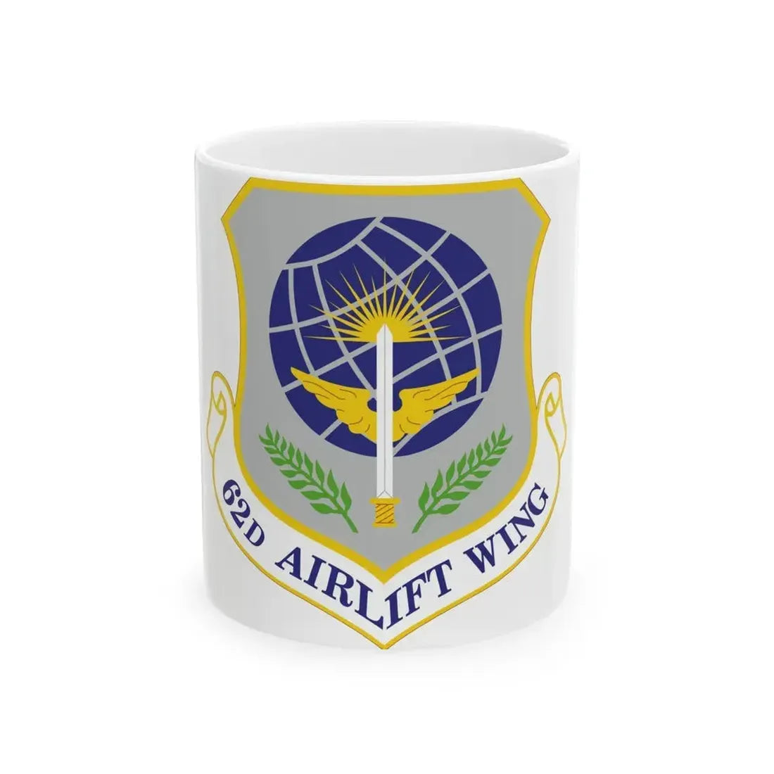 62d Airlift Wing (U.S. Air Force) White Coffee Mug 11oz - Go Mug Yourself