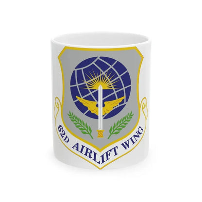 62d Airlift Wing (U.S. Air Force) White Coffee Mug 11oz - Go Mug Yourself
