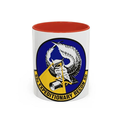 62d Expeditionary Reconnaissance Squadron (U.S. Air Force) Accent Coffee Mug 11oz Red - Go Mug Yourself