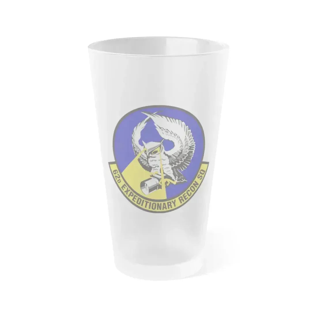 62d Expeditionary Reconnaissance Squadron (U.S. Air Force) Frosted Pint Glass 16oz 16oz Frosted - Go Mug Yourself