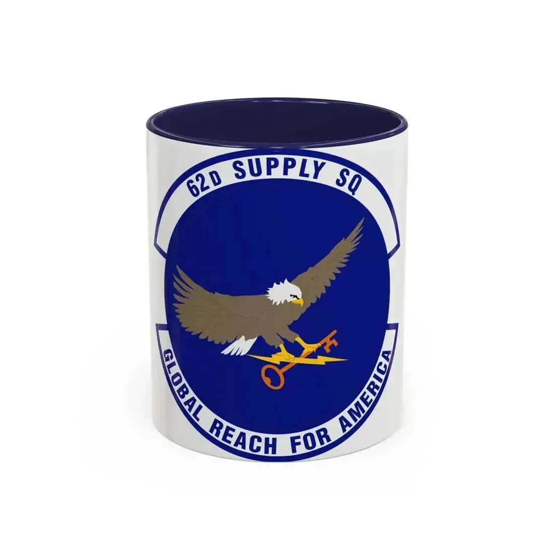 62d Supply Squadron (U.S. Air Force) Accent Coffee Mug 11oz Navy - Go Mug Yourself