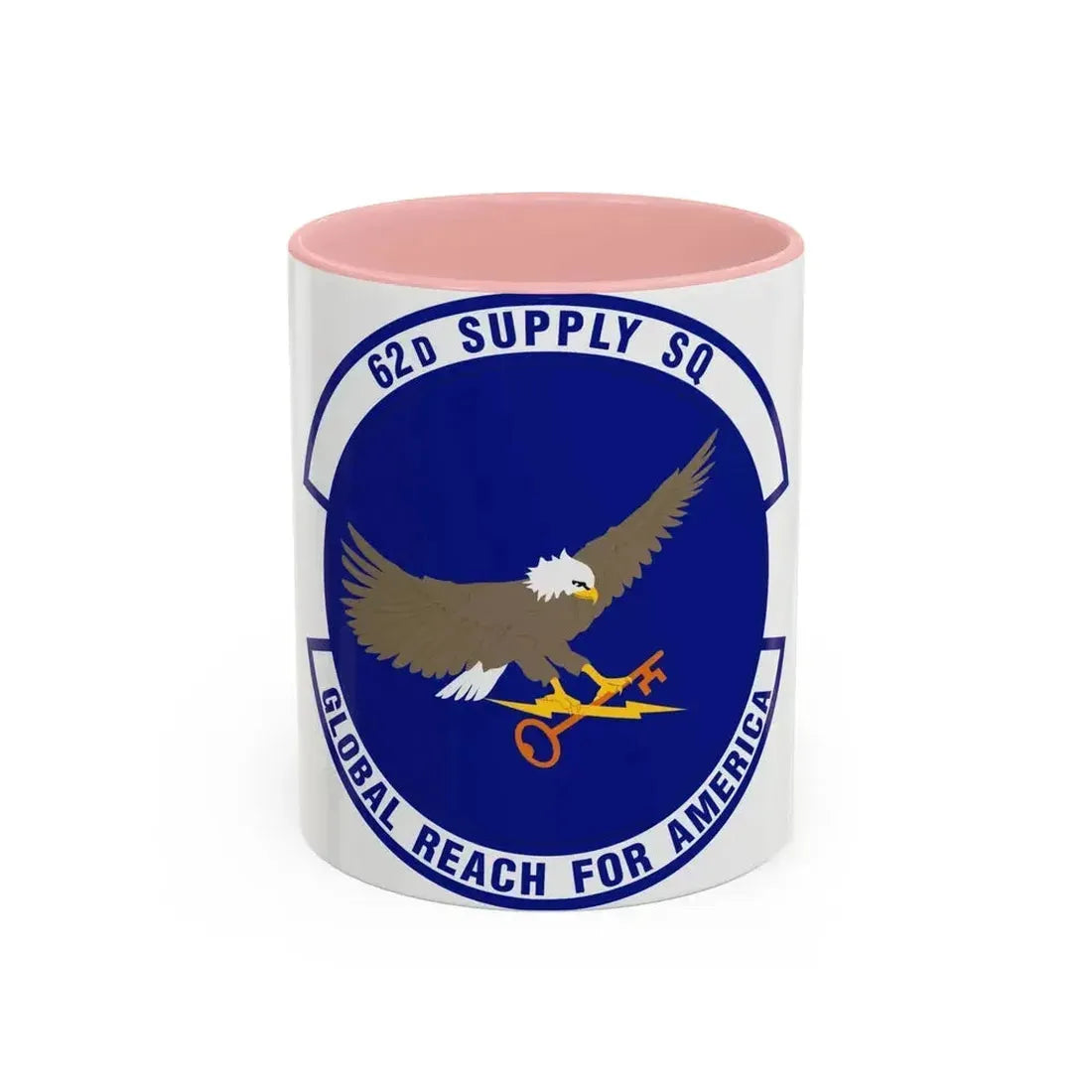 62d Supply Squadron (U.S. Air Force) Accent Coffee Mug 11oz Pink - Go Mug Yourself
