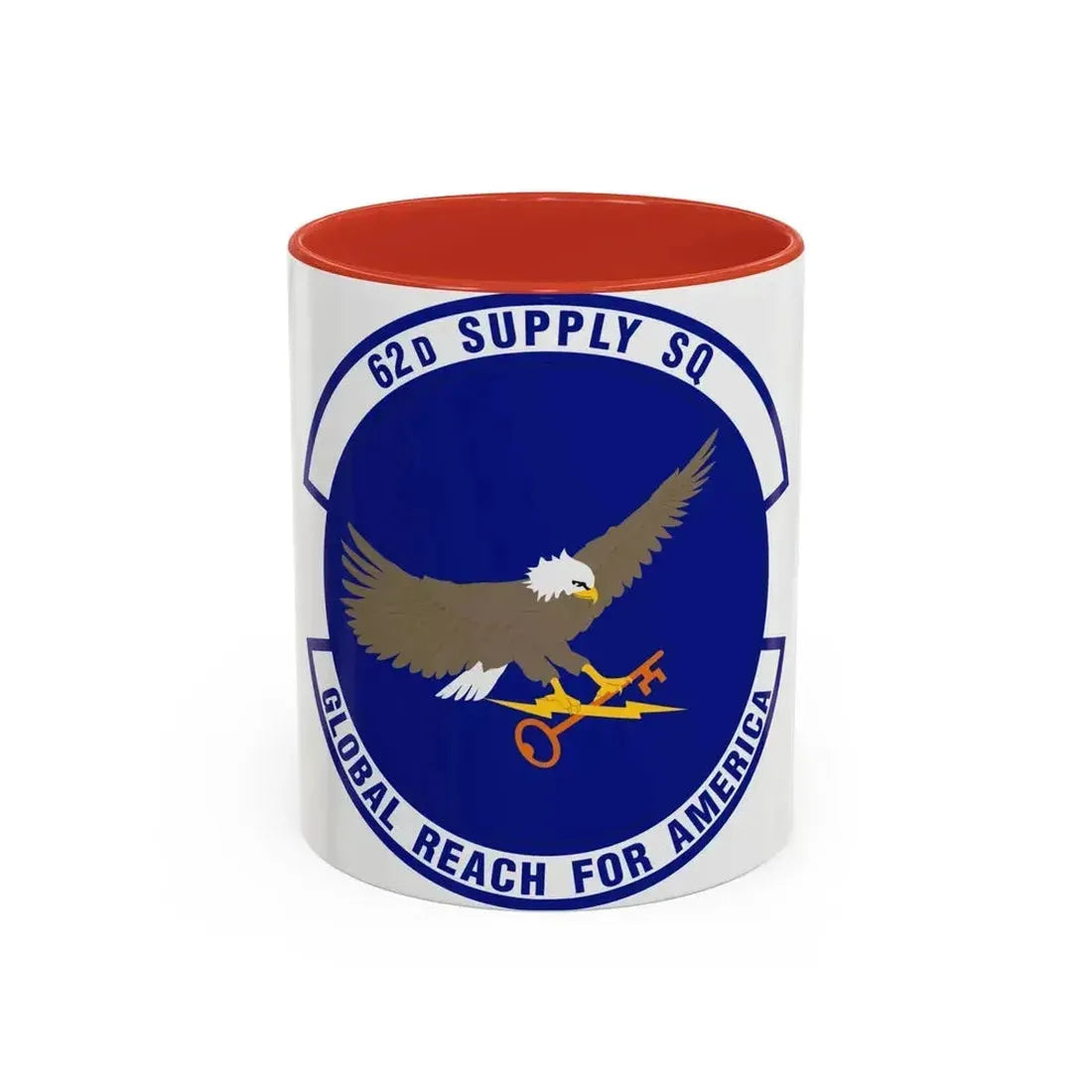 62d Supply Squadron (U.S. Air Force) Accent Coffee Mug 11oz Red - Go Mug Yourself