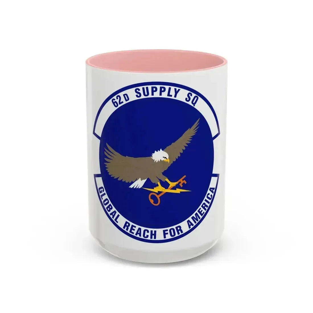 62d Supply Squadron (U.S. Air Force) Accent Coffee Mug 15oz Pink - Go Mug Yourself