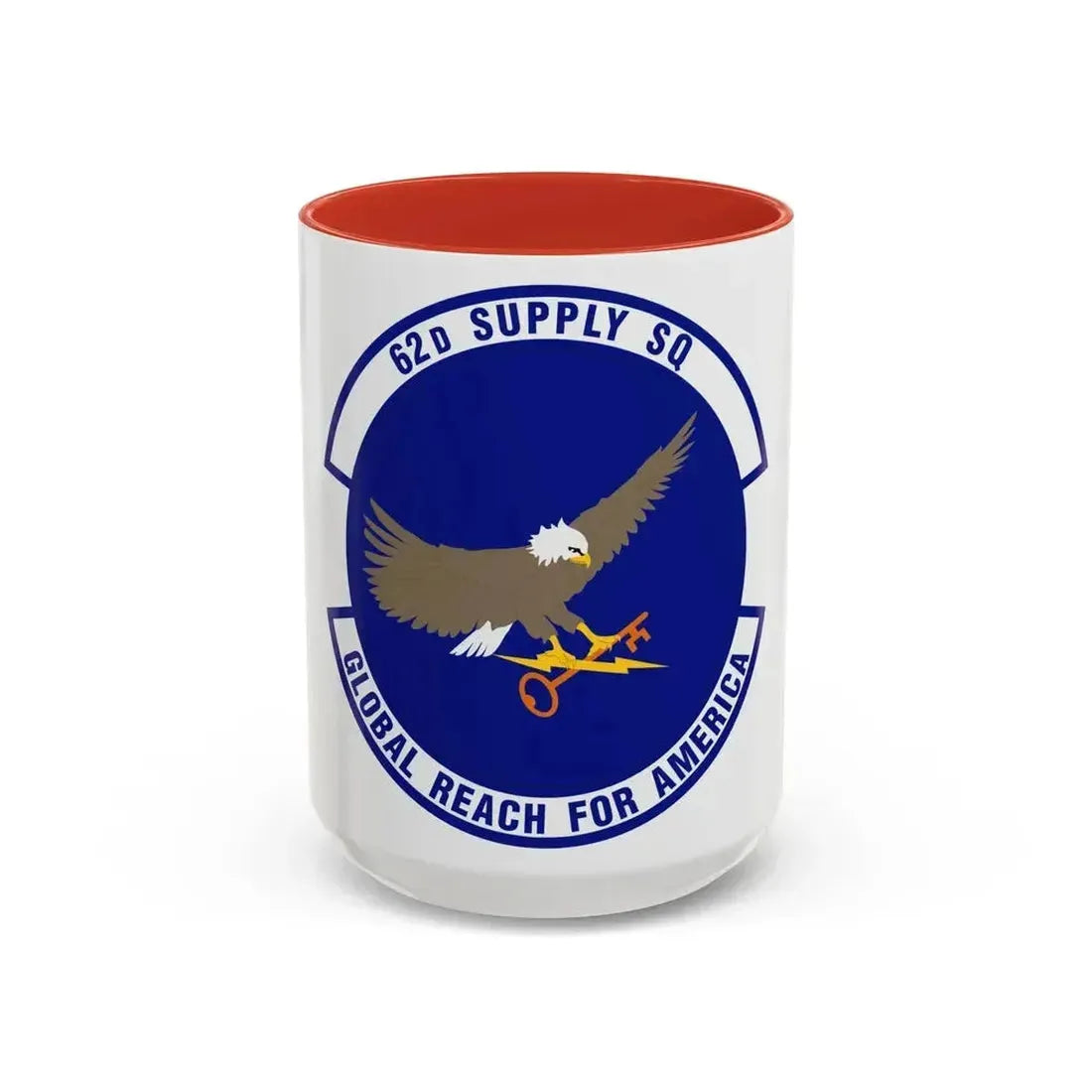 62d Supply Squadron (U.S. Air Force) Accent Coffee Mug 15oz Red - Go Mug Yourself