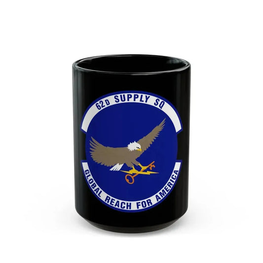 62d Supply Squadron (U.S. Air Force) Black Coffee Mug 15oz - Go Mug Yourself