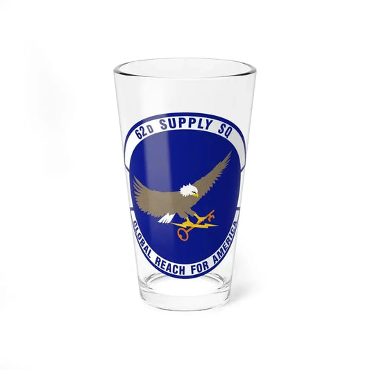 62d Supply Squadron (U.S. Air Force) Pint Glass 16oz 16oz - Go Mug Yourself