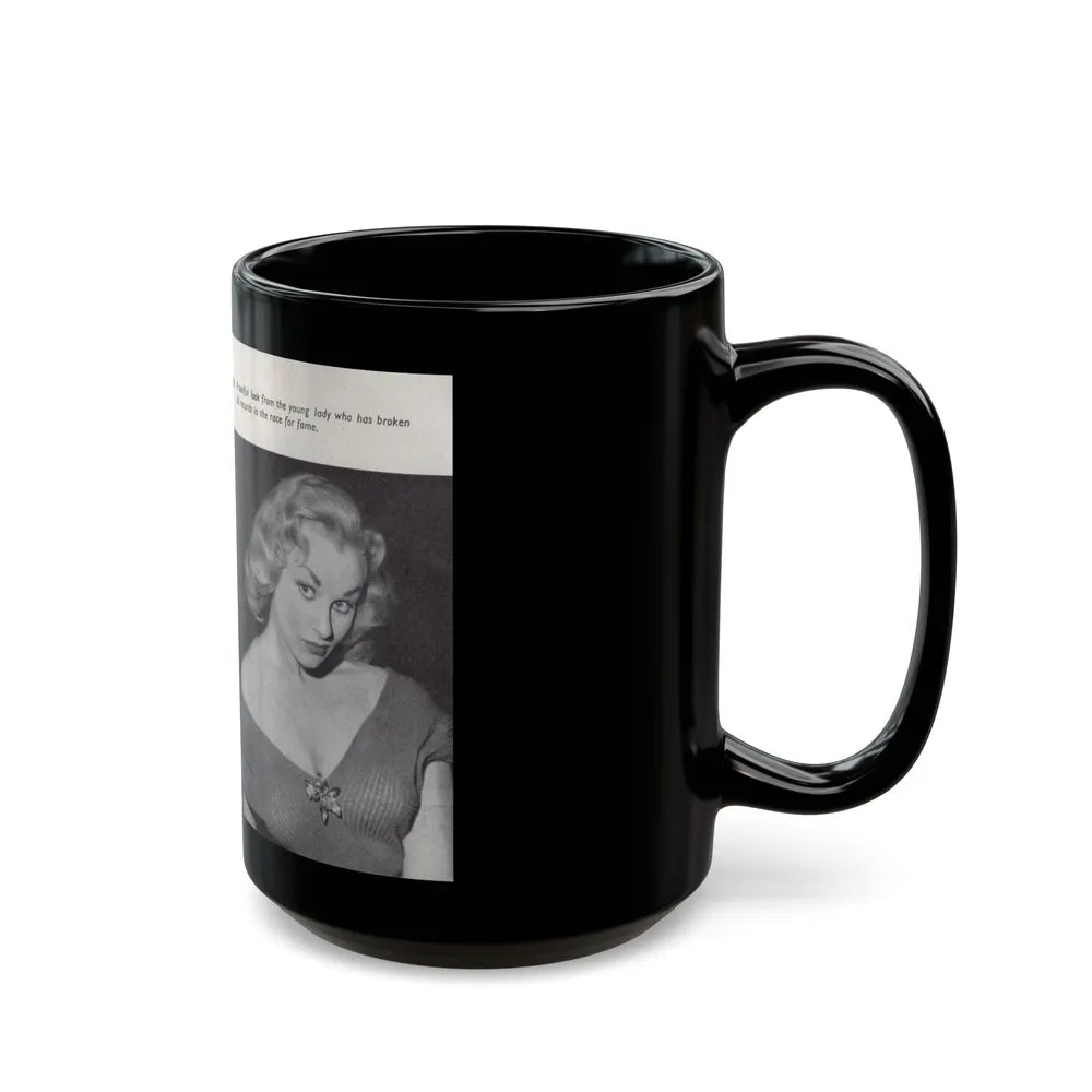 Norma Sykes #138 - 66 PHOTOGRAPHS OF Sabrina U.K. Pocket Mag. Pages 6 & 7 (Vintage Female Icon) Black Coffee Mug-Go Mug Yourself