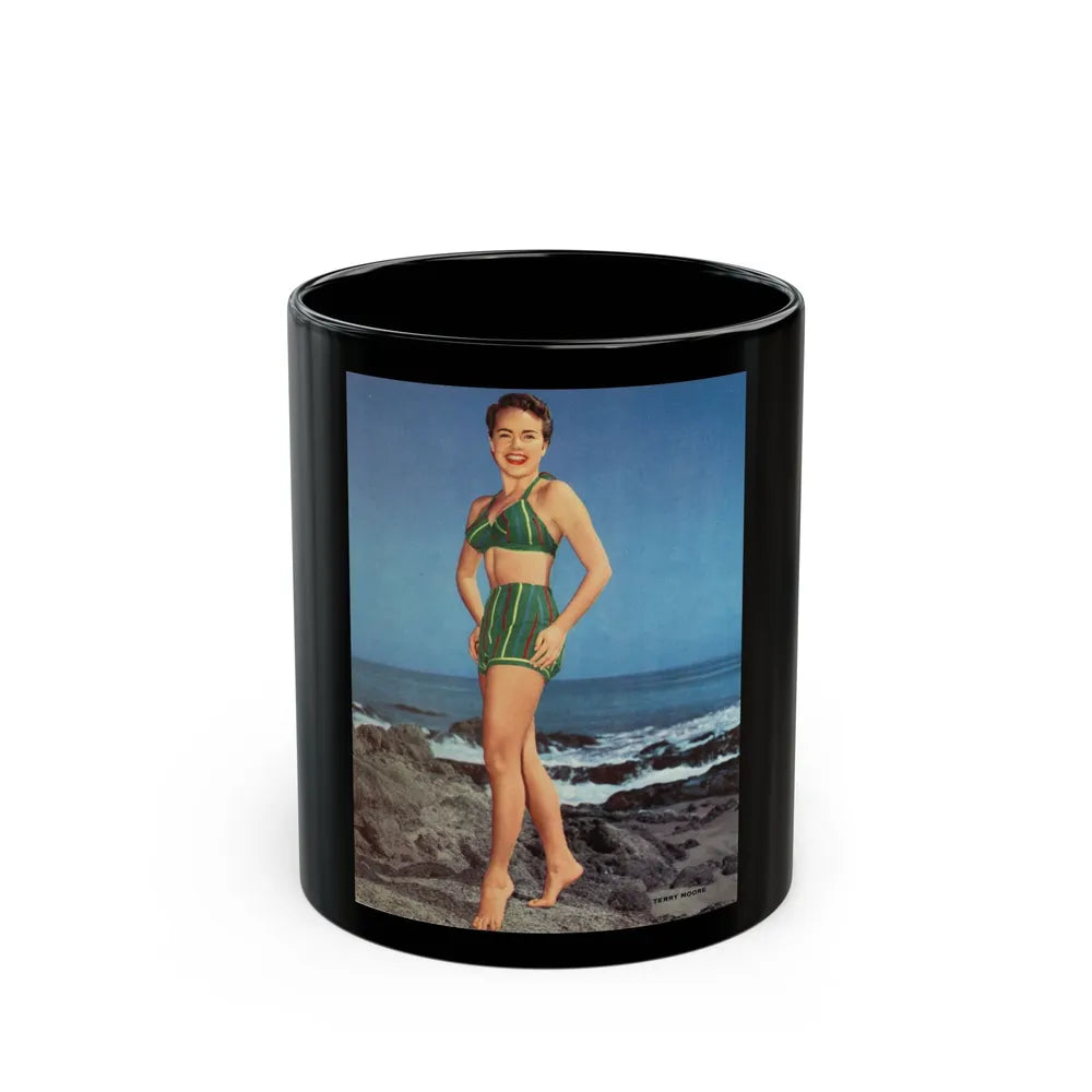 Terry Moore #322 - Photplay Pin-Ups (Vintage Female Icon) Black Coffee Mug-11oz-Go Mug Yourself