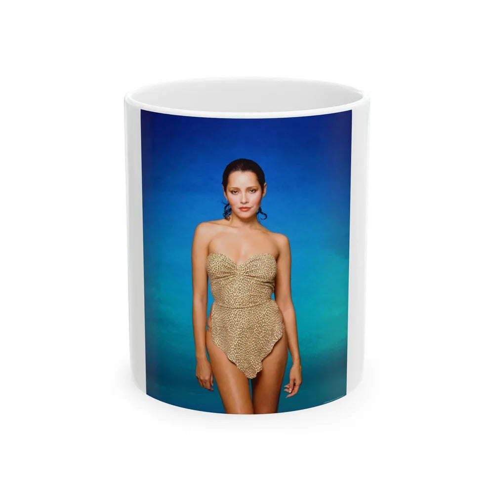 Barbara Carrera #115 (Vintage Female Icon) White Coffee Mug-11oz-Go Mug Yourself