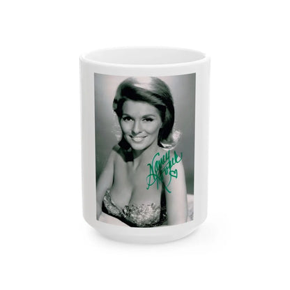 Nancy Kovack #521 (Vintage Female Icon) White Coffee Mug-15oz-Go Mug Yourself