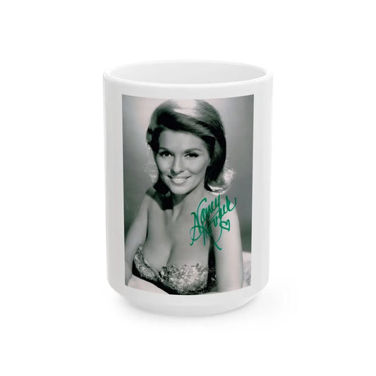 Nancy Kovack #521 (Vintage Female Icon) White Coffee Mug-15oz-Go Mug Yourself