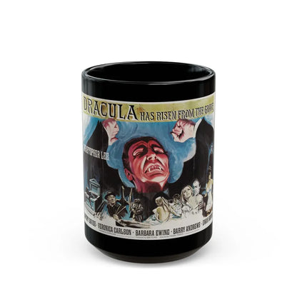 DRACULA HAS RISEN FROM THE GRAVE 1968 Movie Poster - Black Coffee Mug-15oz-Go Mug Yourself