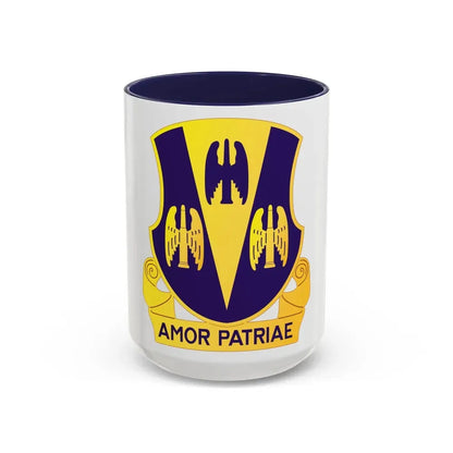 63 Antiaircraft Artillery Battalion (U.S. Army) Accent Coffee Mug 15oz Navy - Go Mug Yourself