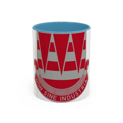 63 Engineer Battalion (U.S. Army) Accent Coffee Mug-11oz-Light Blue-Go Mug Yourself