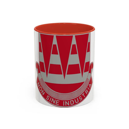 63 Engineer Battalion (U.S. Army) Accent Coffee Mug-11oz-Red-Go Mug Yourself