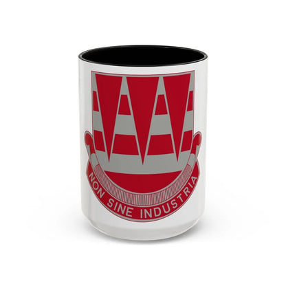 63 Engineer Battalion (U.S. Army) Accent Coffee Mug-15oz-Black-Go Mug Yourself