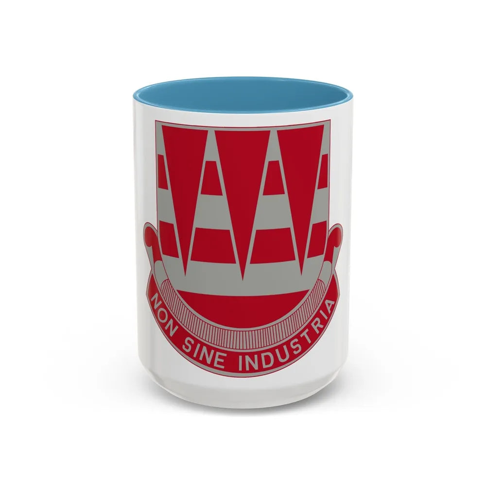 63 Engineer Battalion (U.S. Army) Accent Coffee Mug-15oz-Light Blue-Go Mug Yourself