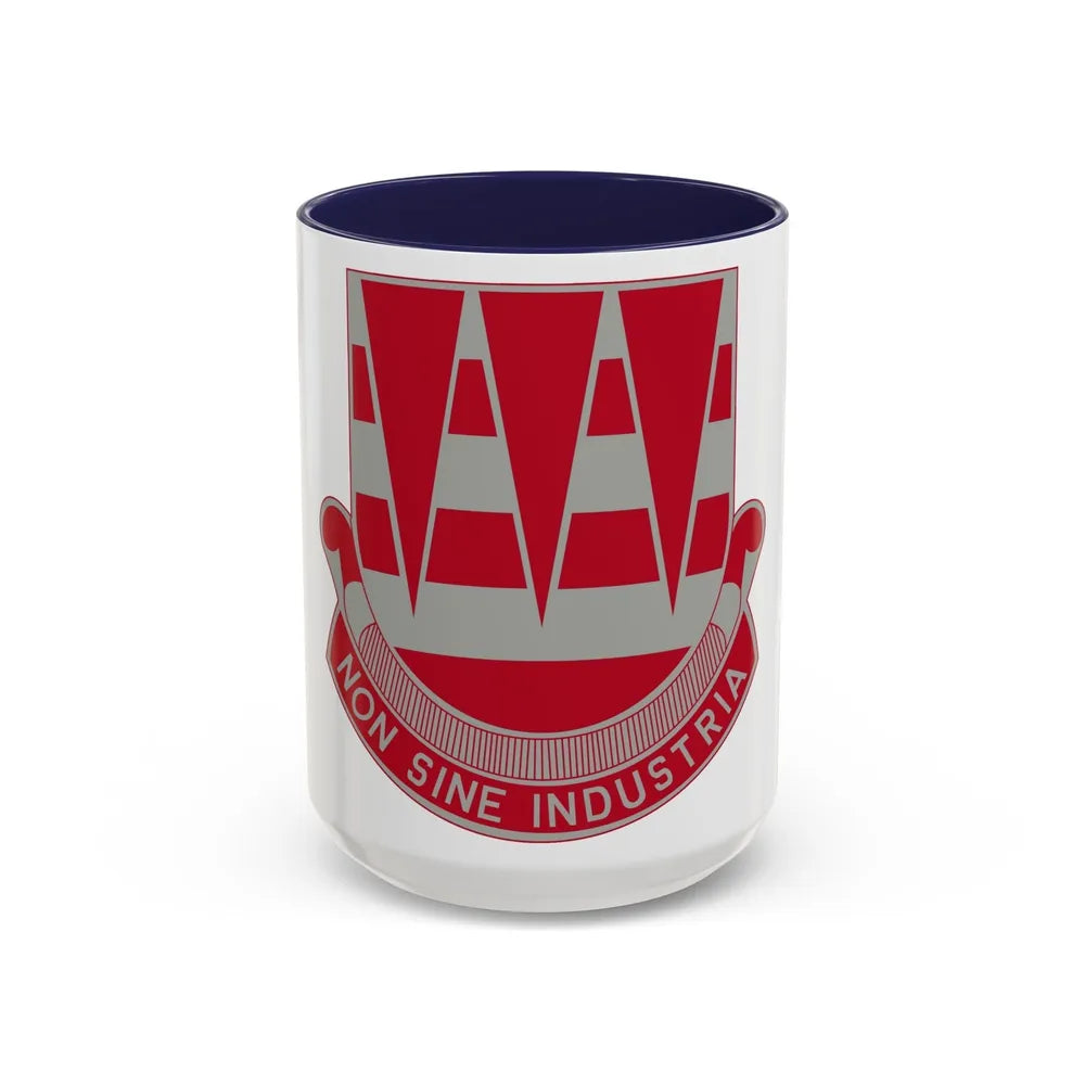 63 Engineer Battalion (U.S. Army) Accent Coffee Mug-15oz-Navy-Go Mug Yourself