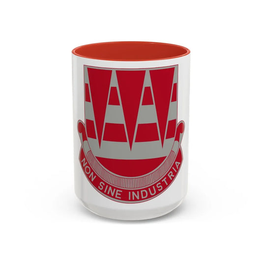 63 Engineer Battalion (U.S. Army) Accent Coffee Mug-15oz-Red-Go Mug Yourself