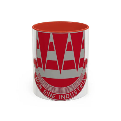 63 Engineer Battalion (U.S. Army) Accent Coffee Mug 11oz Red - Go Mug Yourself