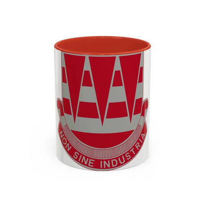 63 Engineer Battalion (U.S. Army) Accent Coffee Mug 11oz Red - Go Mug Yourself