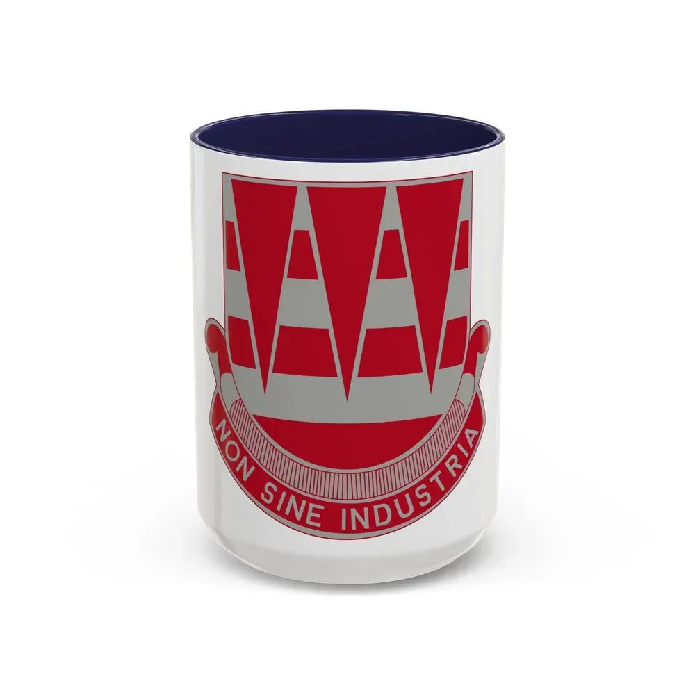 63 Engineer Battalion (U.S. Army) Accent Coffee Mug 15oz Navy - Go Mug Yourself