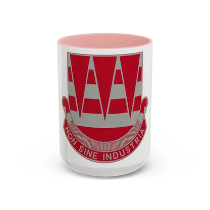 63 Engineer Battalion (U.S. Army) Accent Coffee Mug 15oz Pink - Go Mug Yourself