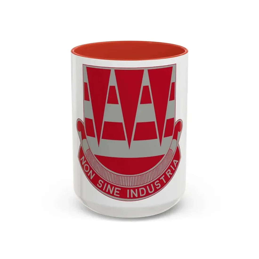 63 Engineer Battalion (U.S. Army) Accent Coffee Mug 15oz Red - Go Mug Yourself