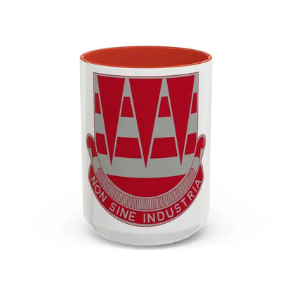 63 Engineer Battalion (U.S. Army) Accent Coffee Mug 15oz Red - Go Mug Yourself
