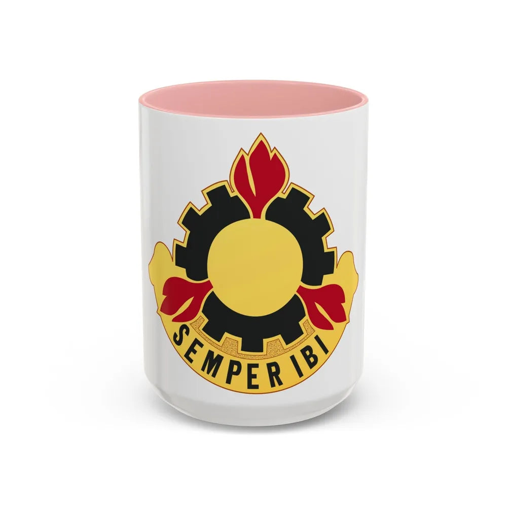 63 Maintenance Battalion (U.S. Army) Accent Coffee Mug-15oz-Pink-Go Mug Yourself