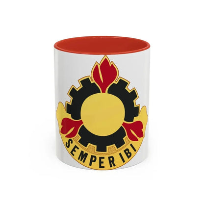 63 Maintenance Battalion (U.S. Army) Accent Coffee Mug 11oz Red - Go Mug Yourself