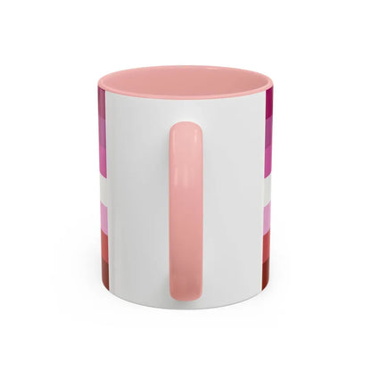 Lesbian Pride Flag - Accent Coffee Mug-Go Mug Yourself