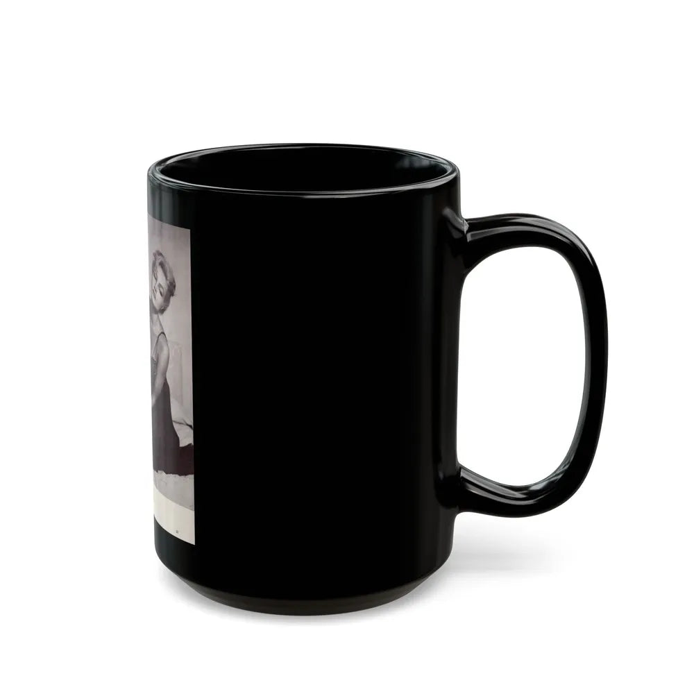 Julie Newmar #288 (Vintage Female Icon) Black Coffee Mug-Go Mug Yourself