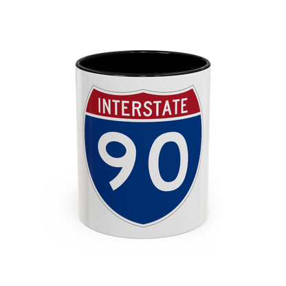 Interstate 90 (U.S. Highways) Accent Coffee Mug
