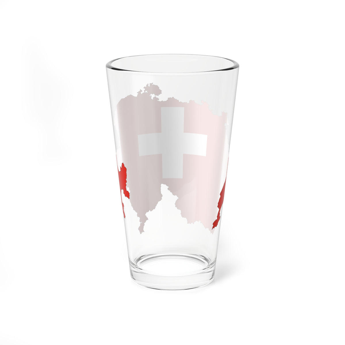 Switzerland-Flagmap (Switzerland) Pint Glass 16oz