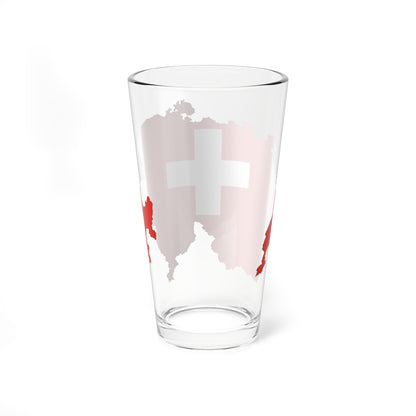 Switzerland-Flagmap (Switzerland) Pint Glass 16oz